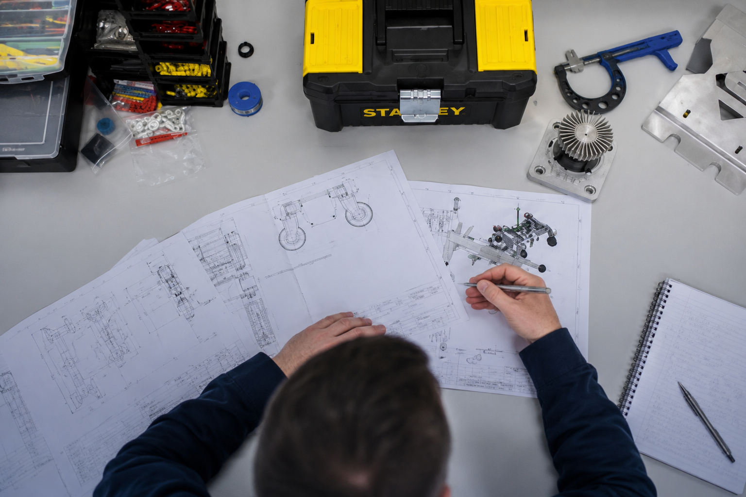 Worker in a manufacturing environment