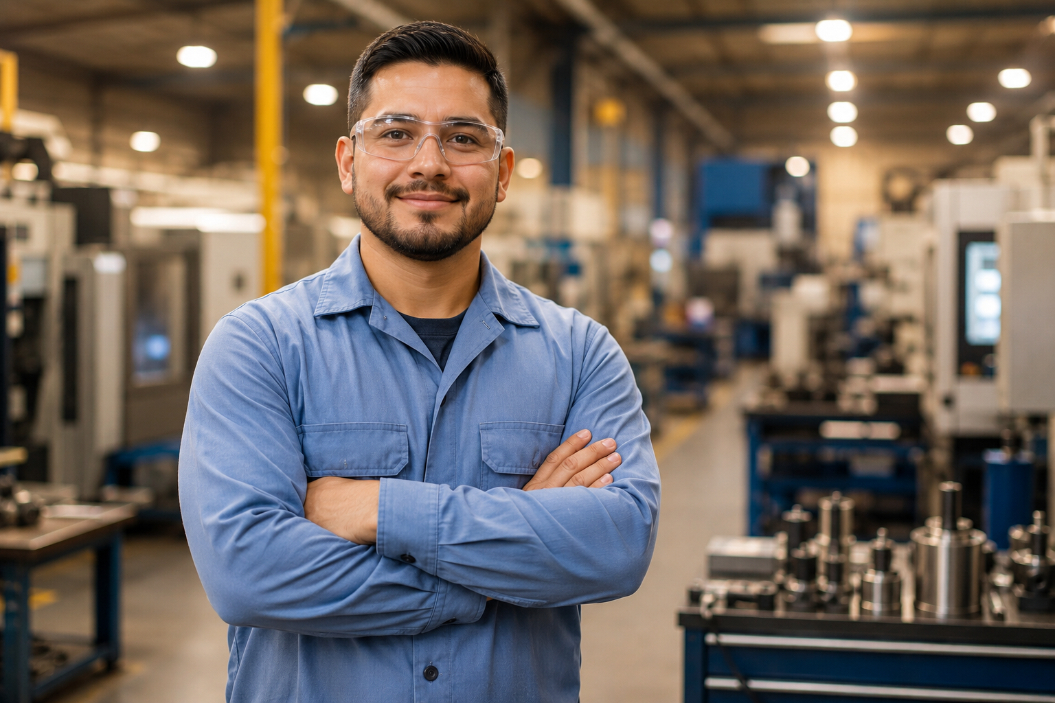 Workers in a manufacturing environment